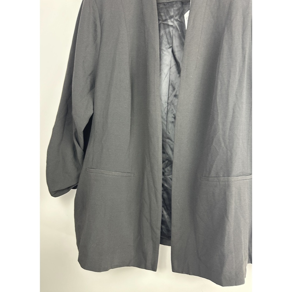 NWT Torrid Studio Crepe Collarless Blazer Jacket Black Office Pro Plus Size 3 3X - Picture 6 of 14